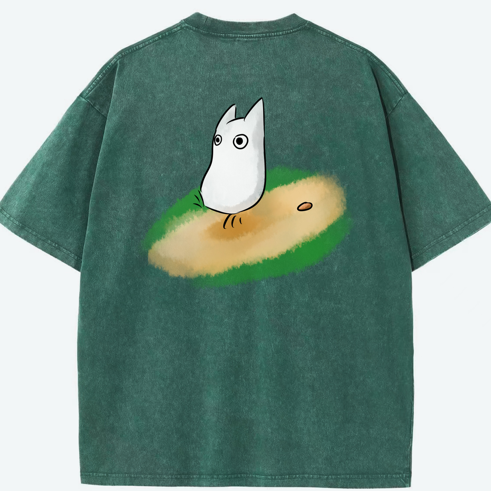 （画像用） となりのトトロ 草壁メイ 草壁サツキ My Neighbor Totoro Satsuki Kusakabe Mei Kusakabe 綿100% ヴィンテージ風 半袖Tシャツ（背面プリント）